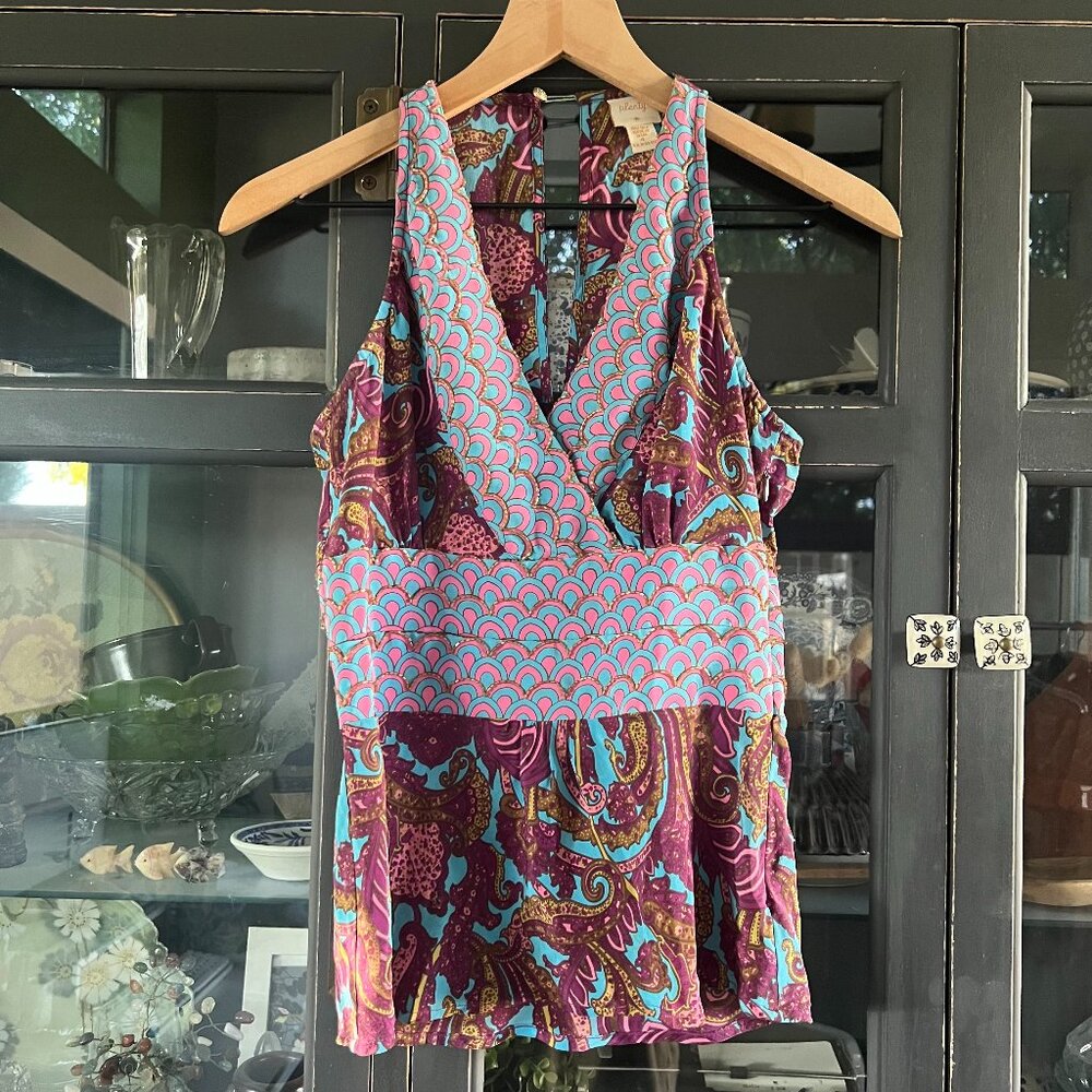 Plenty by Tracy Reese Beaded Silk Blouse - Size: 4 - Preowned